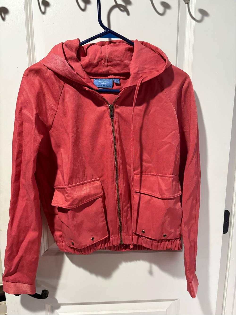 Simply Vera Vera Wang Coral Zip Hoodie Jacket